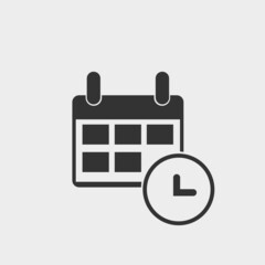 Sticker - Calendar schedule vector icon illustration sign