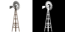 3D Rendering Illustration Of A Windmill