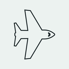 Wall Mural - Plane vector icon illustration sign