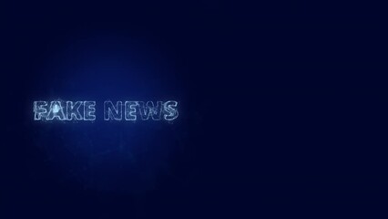 Aufkleber - Fake News title with plexus effect. Connected lines with dots. Lines title plexus