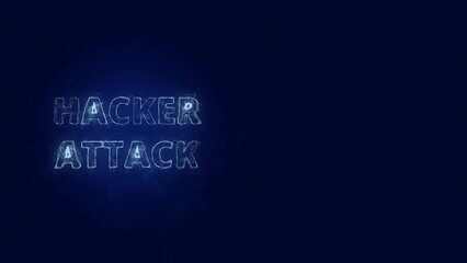 Fototapete - Hacker Attack title with plexus effect. Connected lines with dots. Lines title plexus