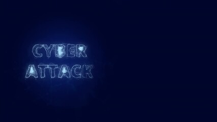 Aufkleber - Cyber attack title with plexus effect. Connected lines with dots. Lines title plexus