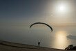 Paraglider at the ramp taking off