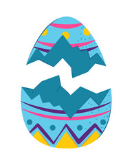 Sticker - broken easter egg