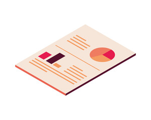 Wall Mural - isometric financial diagram