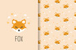 © ohrianid - cute fox seamless pattern fox pixel art