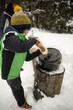 © Martin - Cooking by the fireplace in winter