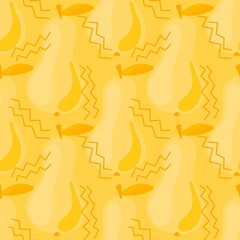 Fruit seamless pears pattern for fabrics and textiles and packaging and gifts and cards and linens and kids 