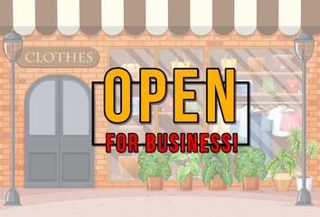 Poster - Open for business typography design