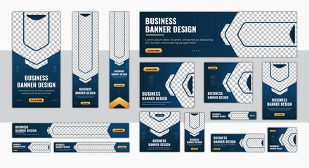 abstract banner design web template set, horizontal header web banner. modern cover header backgroun