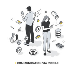 Communication via Mobile Isometric Scene