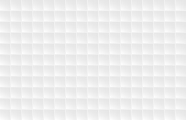 Poster - Elegant bright geometric design white banner vector. 3D vector squares technologic white abstract background. Abstract grey white background with mesh of squares. Mosaic style. Digital. Cell. Vector