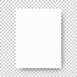 © lesikvit - Vector paper template with shadows on a transparent background.