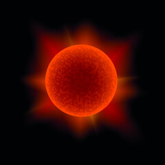 Wall Mural - brown dwarf star, vector illustration of space