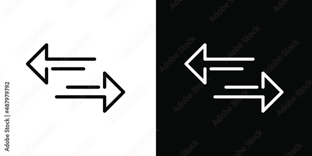 Transfer arrows icon. Data transfer vector icon. Arrow exchange icon ...