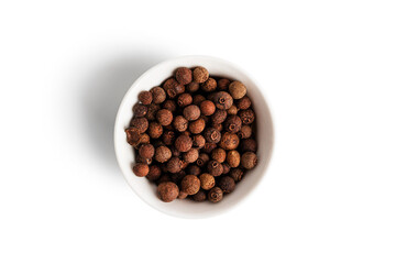 Wall Mural - Allspice isolated on a white background. Seasoning