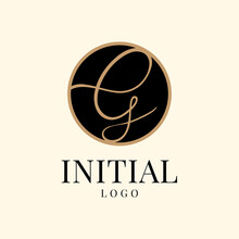 Decorative Letter G Inside The Luxury Color Circle Initial Vector Logo Design