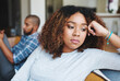 © Delmaine Donson/peopleimages.com - He really hurt my feelings. Cropped shot of an attractive young woman looking upset after an argument with her husband in their home.