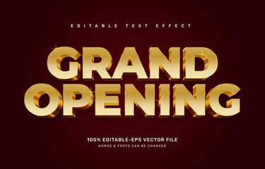 Canvas Print - Gold Grand Opening text effect