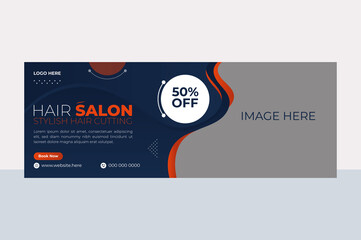 modern social media cover or facebook cover banner design template