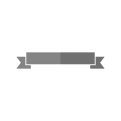 Sticker - Banner ribbon grey flat vector icon