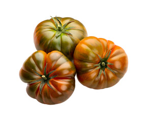 Wall Mural - Heirloom tomato isolated on white background. Tomato clipping path.