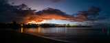 Fototapeta Nowy Jork - Sunrise at bassin pyrogue, l'étang salé, Reunion island