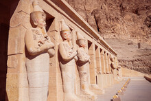 Egyptian Statues In Hatshepsut Temple, Luxor