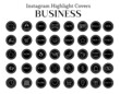 Instagram highlights stories covers trend 2024 business black color