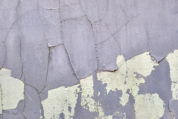 Sticker - Old wall texture with cracked peeling paint. Abstract grunge backdrop