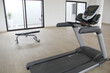 © Arlette - Brand new electric treadmills, exercise apparatus in gym of hotel or apartment building to have healthy and fitness lifestyle by doing cardio