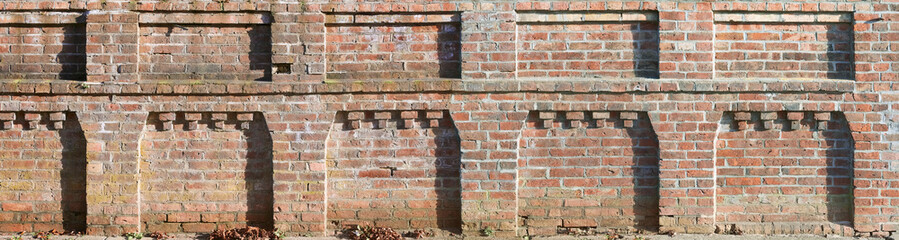 Sticker - Beautiful old brick wall in the countryside in northern Germany, in poster size.