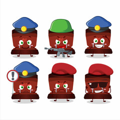 Wall Mural - A dedicated Police officer of red ring box mascot design style