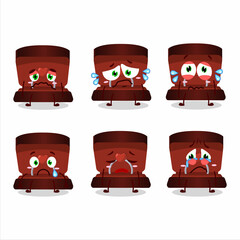 Canvas Print - Red ring box cartoon character with sad expression