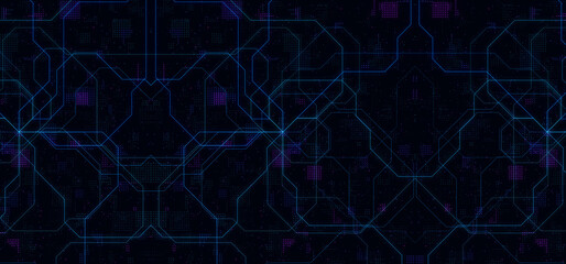 Poster - Abstract technology circuit board. Abstract digital background with technology circuit board texture. Electronic motherboard illustration.	