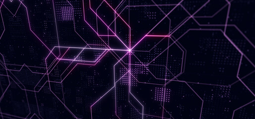 Poster - Abstract technology circuit board. Abstract digital background with technology circuit board texture. Electronic motherboard illustration.	