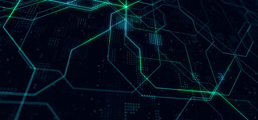 Poster - Abstract technology circuit board. Abstract digital background with technology circuit board texture. Electronic motherboard illustration.	