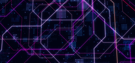 Poster - Abstract technology circuit board. Abstract digital background with technology circuit board texture. Electronic motherboard illustration.	