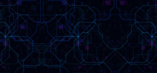 Poster - Abstract technology circuit board. Abstract digital background with technology circuit board texture. Electronic motherboard illustration.	