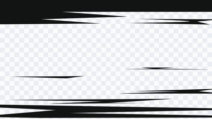 Wall Mural - abstract comic book flash explosion radial lines on transparent background. vector illustration supe