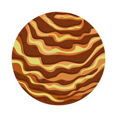 Sticker - planet or sphere brown