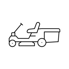 Wall Mural - lawn mower machine line icon vector illustration