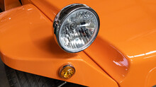 Orange Dune Buggy Car Headlamp Front  Retro Vintage Vehicle