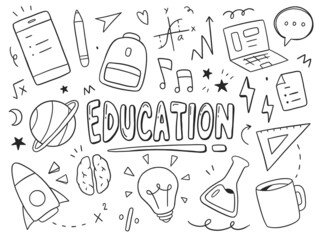 Wall Mural - Education Vector illustration. Drawing doodle design