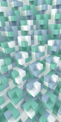 Poster - Texture and background of volumetric multicolored geometric shapes