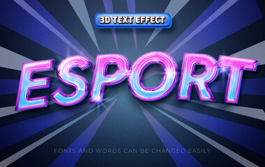 Wall Mural - Esport 3d gaming editable text effect style