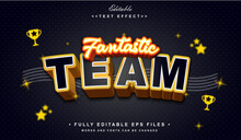 3d Fantastic Team Text Effect.perfect For Gaming Tools