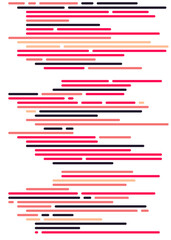 Code on screen vector illustration, flat cartoon coding lines simulation