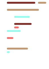 Code on screen vector illustration, flat cartoon coding lines simulation