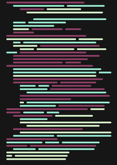 Code on screen vector illustration, flat cartoon coding lines simulation